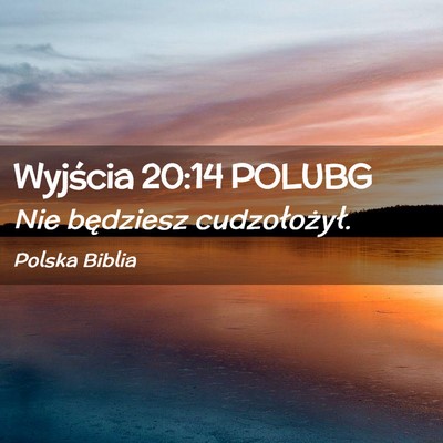 Picture 02 - Wyjścia 20:14 POLUBG - Nie będziesz - Bible Verse Picture