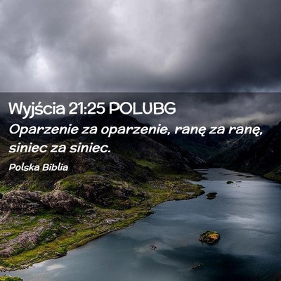 Picture 02 - Wyjścia 21:25 POLUBG - Oparzenie za oparzenie, ranę za ranę, siniec za - Bible Verse Picture
