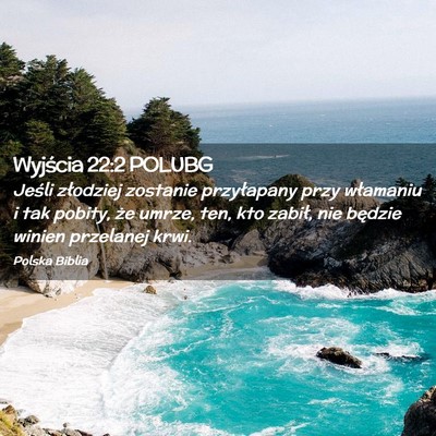 Picture 02 - Wyjścia 22:2 POLUBG - Jeśli złodziej zostanie przyłapany przy - Bible Verse Picture
