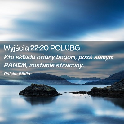 Picture 02 - Wyjścia 22:20 POLUBG - Kto składa ofiary bogom, poza samym PANEM, - Bible Verse Picture