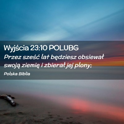 Picture 02 - Wyjścia 23:10 POLUBG - Przez sześć lat będziesz obsiewał swoją - Bible Verse Picture