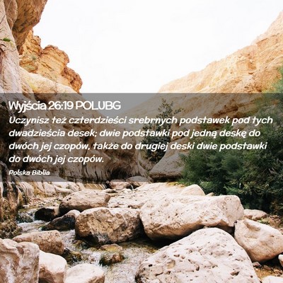 Picture 02 - Wyjścia 26:19 POLUBG - Uczynisz też czterdzieści srebrnych podstawek - Bible Verse Picture