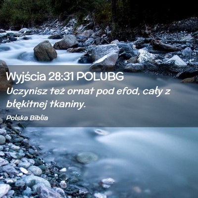 Picture 02 - Wyjścia 28:31 POLUBG - Uczynisz też ornat pod efod, cały z błękitnej - Bible Verse Picture
