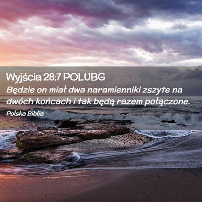 Picture 02 - Wyjścia 28:7 POLUBG - Będzie on miał dwa naramienniki zszyte na - Bible Verse Picture