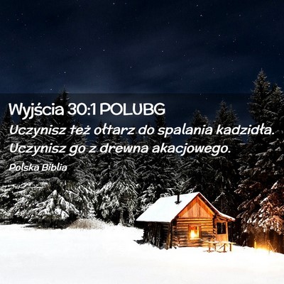 Picture 02 - Wyjścia 30:1 POLUBG - Uczynisz też ołtarz do spalania kadzidła. - Bible Verse Picture