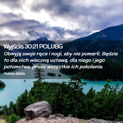 Picture 02 - Wyjścia 30:21 POLUBG - Obmyją swoje ręce i nogi, aby nie pomarli. - Bible Verse Picture