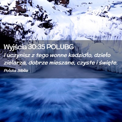 Picture 02 - Wyjścia 30:35 POLUBG - I uczynisz z tego wonne kadzidło, dzieło - Bible Verse Picture