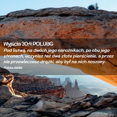 Picture 02 - Wyjścia 30:4 POLUBG - Pod listwą, na dwóch jego narożnikach, po obu - Bible Verse Picture
