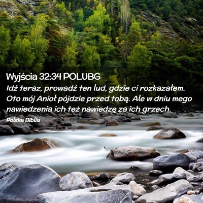 Picture 02 - Wyjścia 32:34 POLUBG - Idź teraz, prowadź ten lud, gdzie ci - Bible Verse Picture