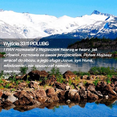 Picture 02 - Wyjścia 33:11 POLUBG - I PAN rozmawiał z Mojżeszem twarzą w twarz, - Bible Verse Picture