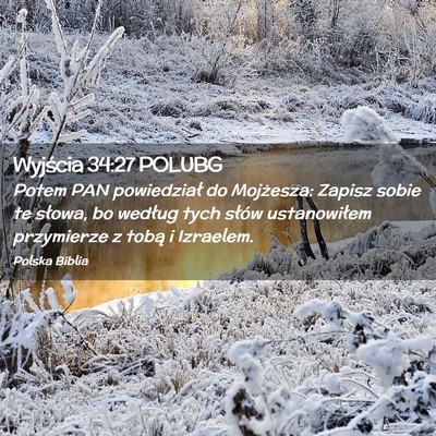 Picture 02 - Wyjścia 34:27 POLUBG - Potem PAN powiedział do Mojżesza: Zapisz sobie - Bible Verse Picture