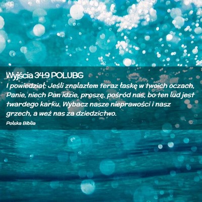 Picture 02 - Wyjścia 34:9 POLUBG - I powiedział: Jeśli znalazłem teraz łaskę w - Bible Verse Picture