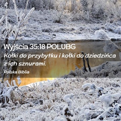 Picture 02 - Wyjścia 35:18 POLUBG - Kołki do przybytku i kołki do dziedzińca z ich - Bible Verse Picture