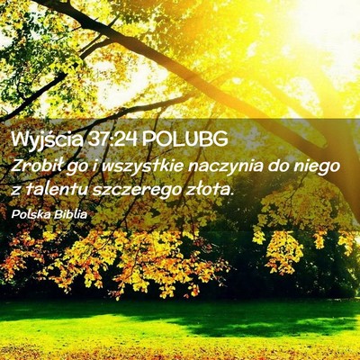 Picture 02 - Wyjścia 37:24 POLUBG - Zrobił go i wszystkie naczynia do niego z - Bible Verse Picture