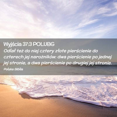 Picture 02 - Wyjścia 37:3 POLUBG - Odlał też do niej cztery złote pierścienie do - Bible Verse Picture
