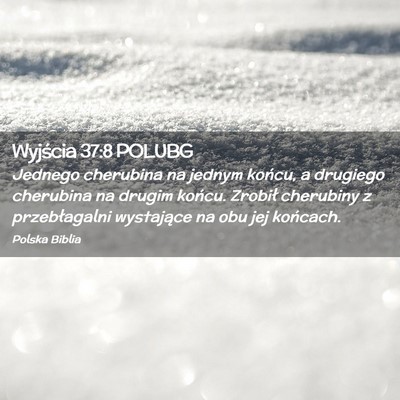 Picture 02 - Wyjścia 37:8 POLUBG - Jednego cherubina na jednym końcu, a drugiego - Bible Verse Picture
