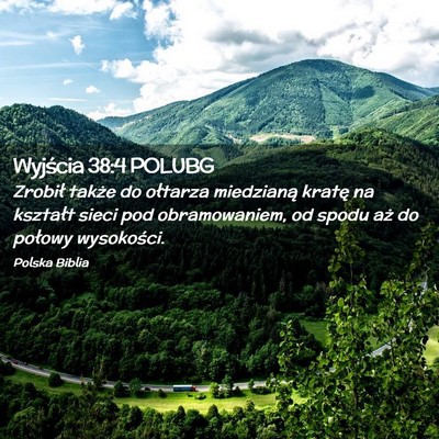 Picture 02 - Wyjścia 38:4 POLUBG - Zrobił także do ołtarza miedzianą kratę na - Bible Verse Picture