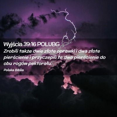 Picture 02 - Wyjścia 39:16 POLUBG - Zrobili także dwie złote oprawki i dwa złote - Bible Verse Picture