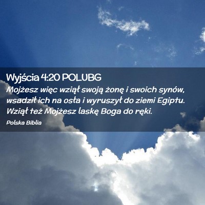 Picture 02 - Wyjścia 4:20 POLUBG - Mojżesz więc wziął swoją żonę i swoich - Bible Verse Picture