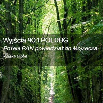 Picture 02 - Wyjścia 40:1 POLUBG - Potem PAN powiedział do - Bible Verse Picture