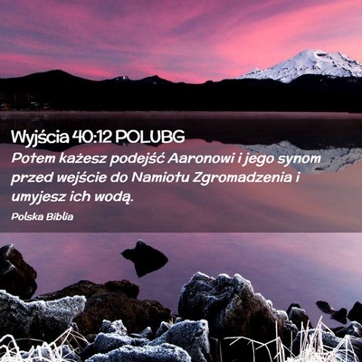 Picture 02 - Wyjścia 40:12 POLUBG - Potem każesz podejść Aaronowi i jego synom - Bible Verse Picture
