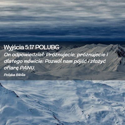 Picture 02 - Wyjścia 5:17 POLUBG - On odpowiedział: Próżnujecie, próżnujecie i - Bible Verse Picture