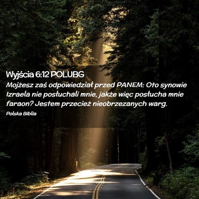 Picture 02 - Wyjścia 6:12 POLUBG - Mojżesz zaś odpowiedział przed PANEM: Oto - Bible Verse Picture