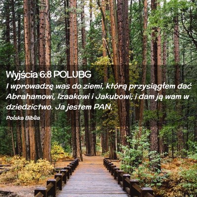 Picture 02 - Wyjścia 6:8 POLUBG - I wprowadzę was do ziemi, którą przysiągłem - Bible Verse Picture