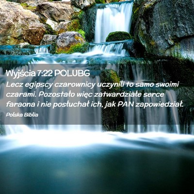 Picture 02 - Wyjścia 7:22 POLUBG - Lecz egipscy czarownicy uczynili to samo swoimi - Bible Verse Picture