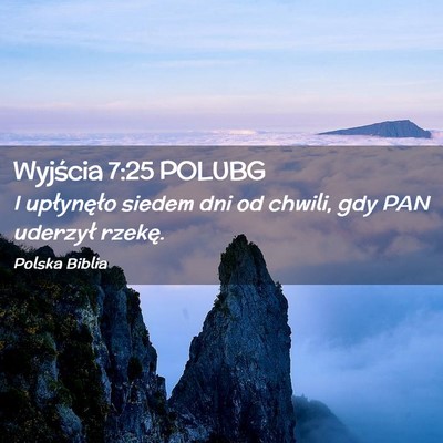 Picture 02 - Wyjścia 7:25 POLUBG - I upłynęło siedem dni od chwili, gdy PAN - Bible Verse Picture