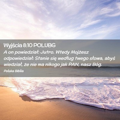 Picture 02 - Wyjścia 8:10 POLUBG - A on powiedział: Jutro. Wtedy Mojżesz - Bible Verse Picture