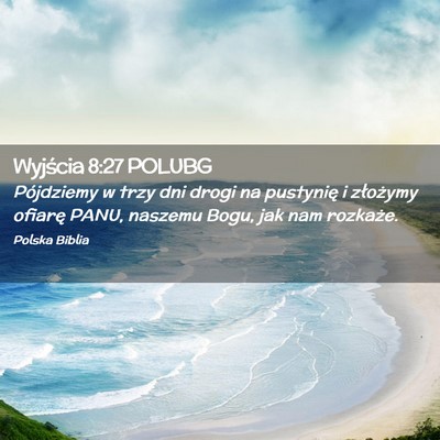 Picture 02 - Wyjścia 8:27 POLUBG - Pójdziemy w trzy dni drogi na pustynię i - Bible Verse Picture