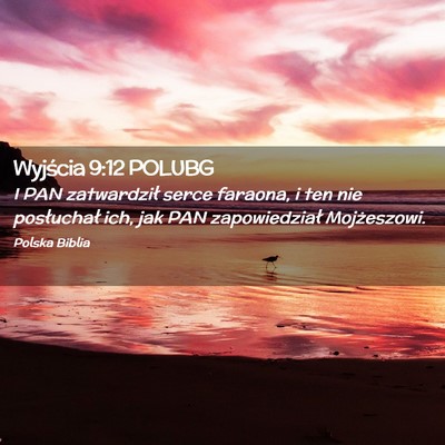 Picture 02 - Wyjścia 9:12 POLUBG - I PAN zatwardził serce faraona, i ten nie - Bible Verse Picture