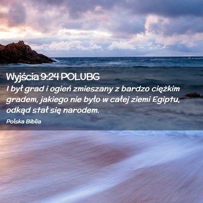 Picture 02 - Wyjścia 9:24 POLUBG - I był grad i ogień zmieszany z bardzo ciężkim - Bible Verse Picture