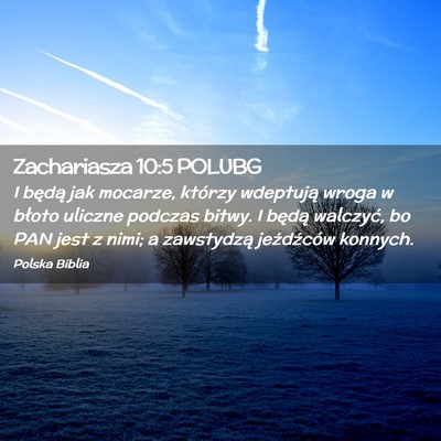 Picture 02 - Zachariasza 10:5 POLUBG - I będą jak mocarze, którzy wdeptują wroga w - Bible Verse Picture