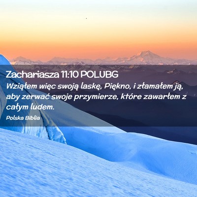 Picture 02 - Zachariasza 11:10 POLUBG - Wziąłem więc swoją laskę, Piękno, i - Bible Verse Picture