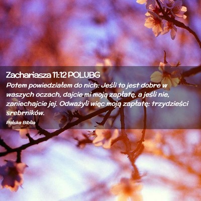 Picture 02 - Zachariasza 11:12 POLUBG - Potem powiedziałem do nich: Jeśli to jest dobre - Bible Verse Picture