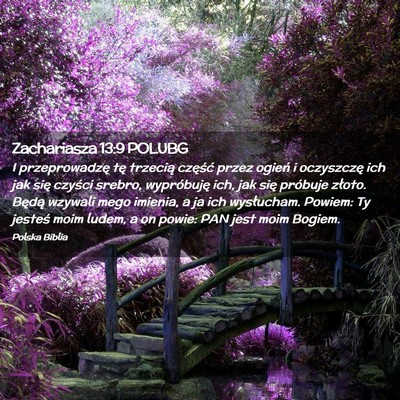 Picture 02 - Zachariasza 13:9 POLUBG - I przeprowadzę tę trzecią część przez - Bible Verse Picture