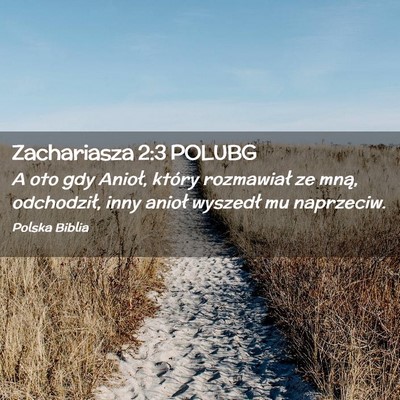 Picture 02 - Zachariasza 2:3 POLUBG - A oto gdy Anioł, który rozmawiał ze mną, - Bible Verse Picture