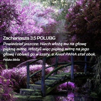 Picture 02 - Zachariasza 3:5 POLUBG - Powiedział jeszcze: Niech włożą mu na głowę - Bible Verse Picture