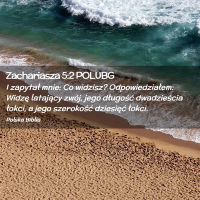 Picture 02 - Zachariasza 5:2 POLUBG - I zapytał mnie: Co widzisz? Odpowiedziałem: - Bible Verse Picture