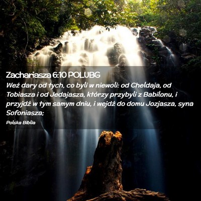 Picture 02 - Zachariasza 6:10 POLUBG - Weź dary od tych, co byli w niewoli: od - Bible Verse Picture