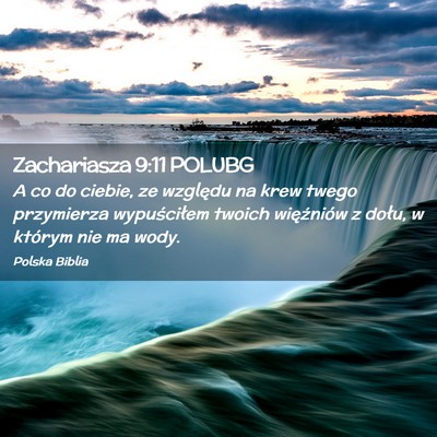 Picture 02 - Zachariasza 9:11 POLUBG - A co do ciebie, ze względu na krew twego - Bible Verse Picture
