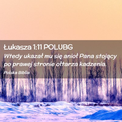 Picture 02 - Łukasza 1:11 POLUBG - Wtedy ukazał mu się anioł Pana stojący po - Bible Verse Picture