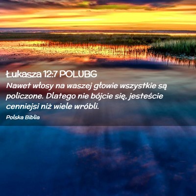 Picture 02 - Łukasza 12:7 POLUBG - Nawet włosy na waszej głowie wszystkie są - Bible Verse Picture