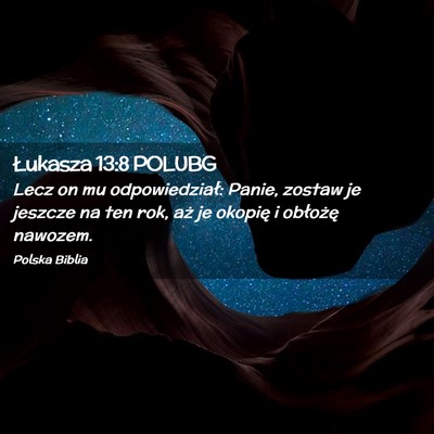 Picture 02 - Łukasza 13:8 POLUBG - Lecz on mu odpowiedział: Panie, zostaw je - Bible Verse Picture