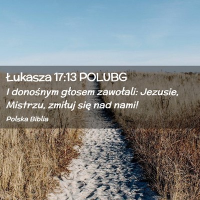 Picture 02 - Łukasza 17:13 POLUBG - I donośnym głosem zawołali: Jezusie, Mistrzu, - Bible Verse Picture