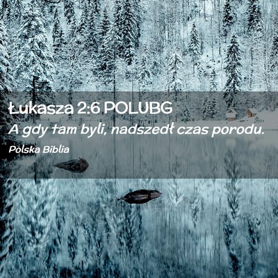 Picture 02 - Łukasza 2:6 POLUBG - A gdy tam byli, nadszedł czas - Bible Verse Picture