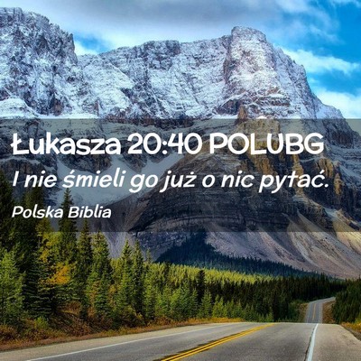 Picture 02 - Łukasza 20:40 POLUBG - I nie śmieli go już o nic - Bible Verse Picture