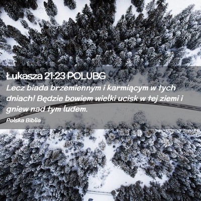 Picture 02 - Łukasza 21:23 POLUBG - Lecz biada brzemiennym i karmiącym w tych - Bible Verse Picture